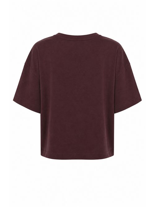 T-shirt in jersey di cotone Cioccolato Alpha Studio | AD-6411C2009